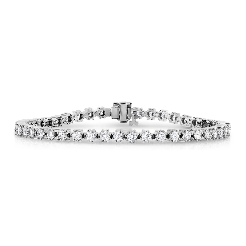 fashionable charm bracelets -fashionable charm bracelets -4 cttw Diamond Tennis Bracelet 14K White Gold Classic 8 Prong Round 7 Inch