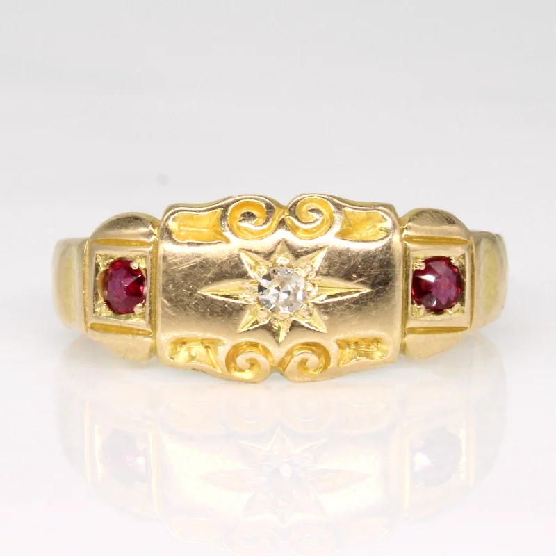 sparkling rings for women -sparkling rings for women -1895 Chester Victorian Era Ruby & Diamond Ring | 0.07ctw, 0.02ct | SZ 5.75 |