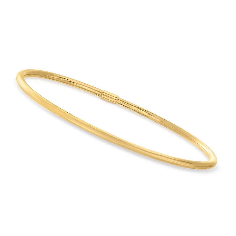 beaded bangles for women -beaded bangles for women -Canaria Italian 10kt Yellow Gold Bangle Bracelet