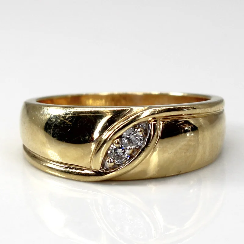 unique gold rings -unique gold rings -Diamond Solid Gold Wedding Band | 0.08ctw | SZ 6.75 |