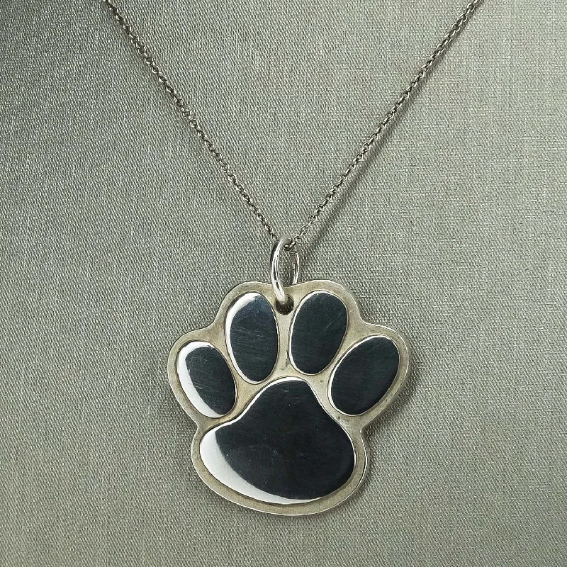 creative design necklaces for women -creative design necklaces for women -Tiffany & Co. Dog Paw Pendant Necklace in Sterling Silver