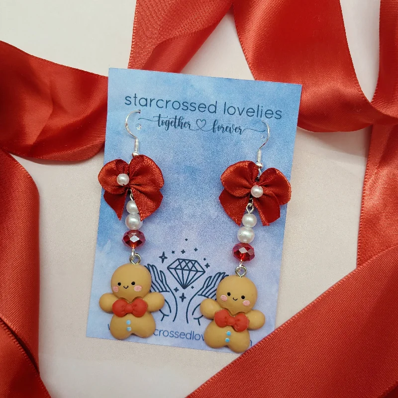 turquoise earrings for women -turquoise earrings for women -Gingerbread Man Earrings