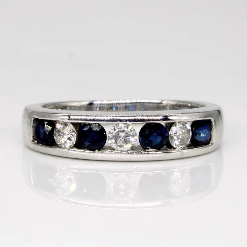 elegant rings for women -elegant rings for women -Sapphire & Diamond Channel Set Ring | 0.37ctw, 0.23ctw | SZ 5.25 |