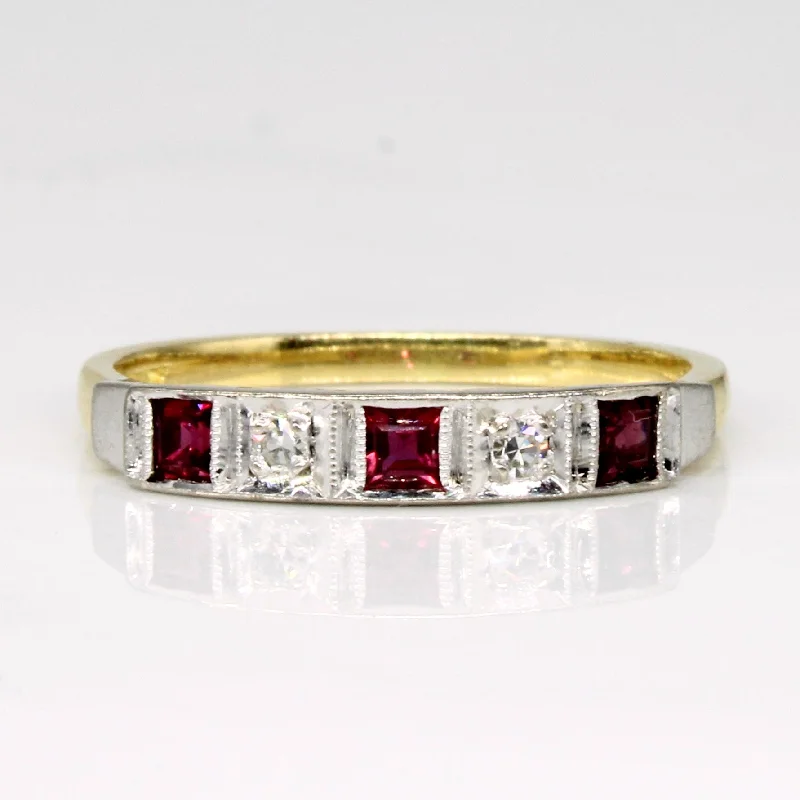 sterling silver rings for women -sterling silver rings for women -Ruby & Diamond Ring | 0.27ctw, 0.04tw | SZ 6.5 |