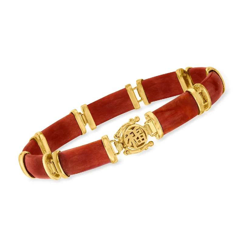 luxurious diamond bracelets -luxurious diamond bracelets -Ross-Simons Red Jade "Good Fortune" Bracelet in 18kt Gold Over Sterling