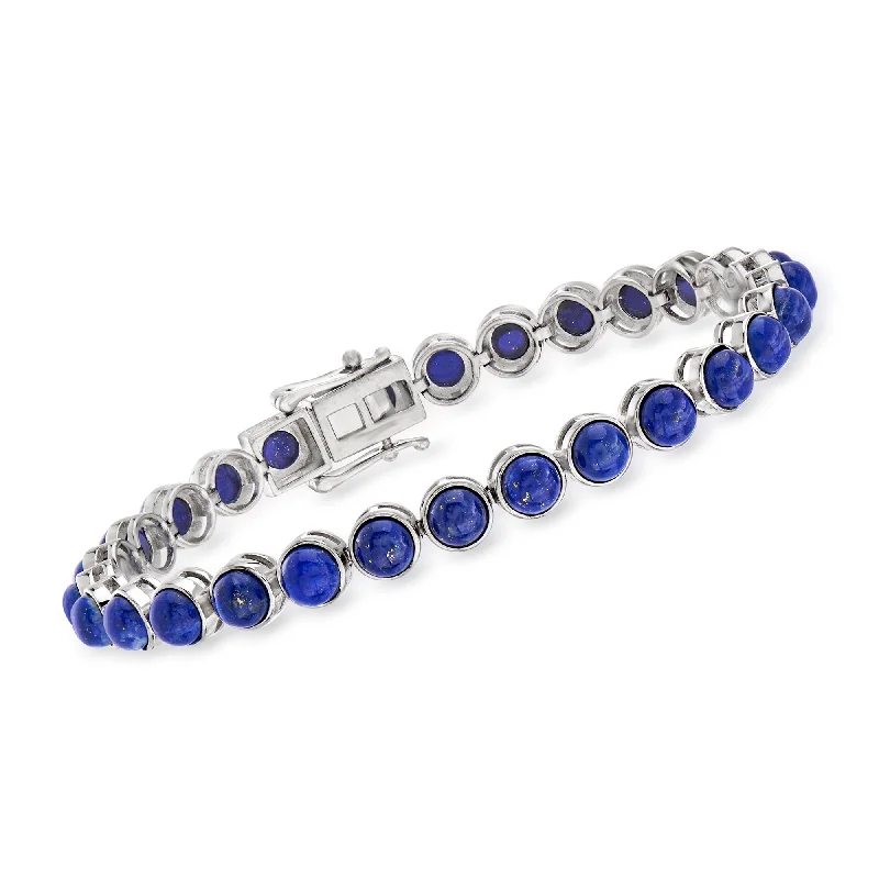 eco-friendly bracelets for women -eco-friendly bracelets for women -Ross-Simons Lapis Tennis Bracelet in Sterling Silver