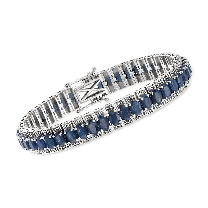 diamond bangle bracelets for women -diamond bangle bracelets for women -Ross-Simons Sapphire Tennis Bracelet in Sterling Silver