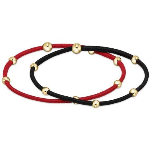 luxury bangles for women -luxury bangles for women -Enewton - "e"ssentials Gameday Hair Bracelet - Red - Onyx