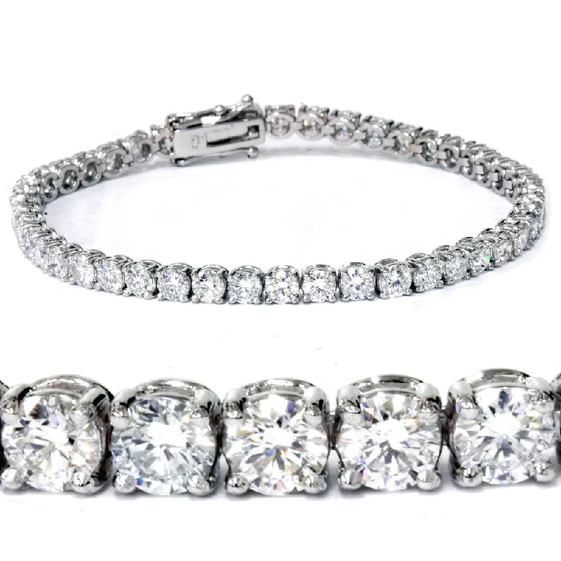 stylish bangles for women -stylish bangles for women -7 Carat Round Lab Grown Diamond Tennis Bracelet 18K White Gold 7"